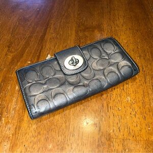 Coach Gray Leather Wallet